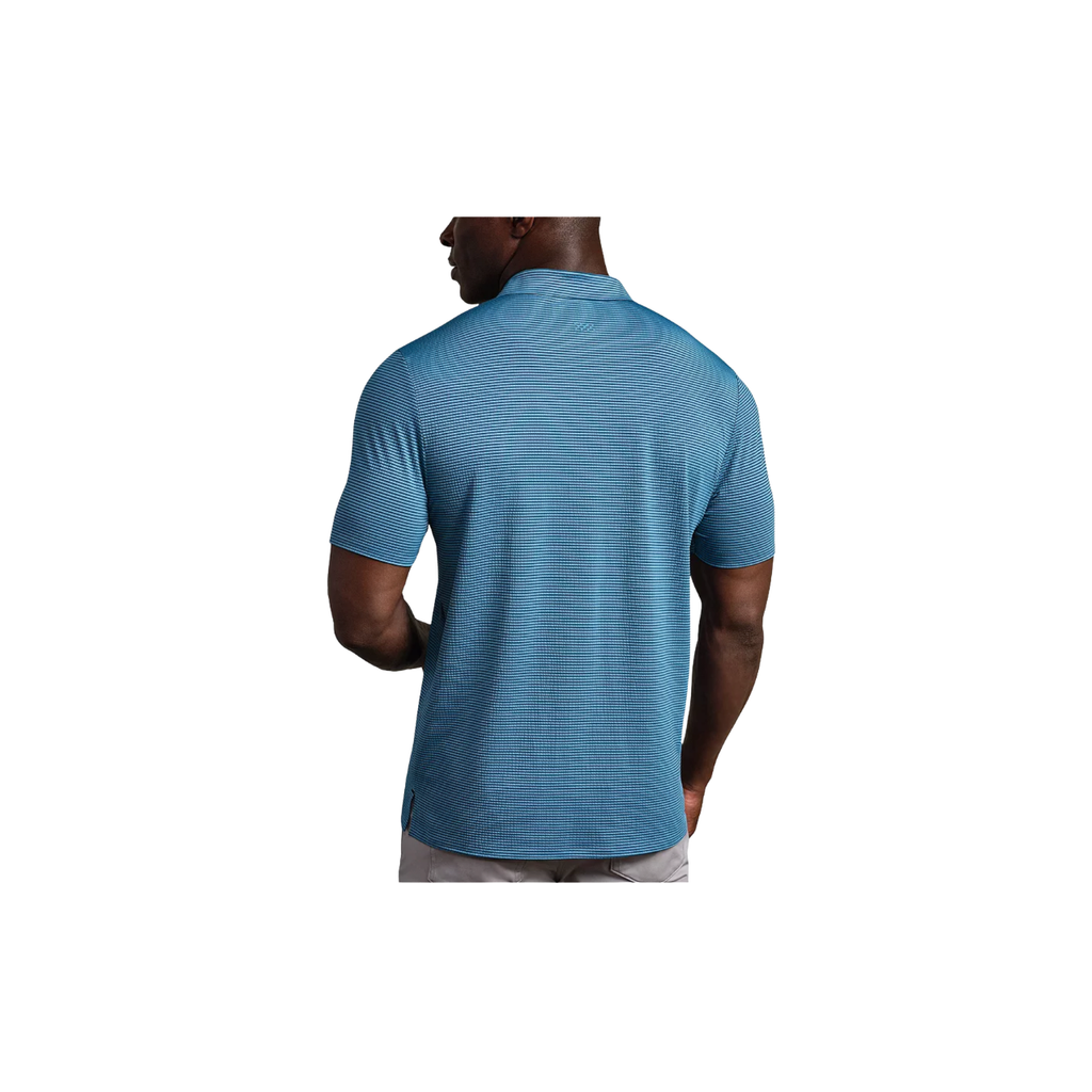 Approach Tech Polo - Ash Blue Seersucker
