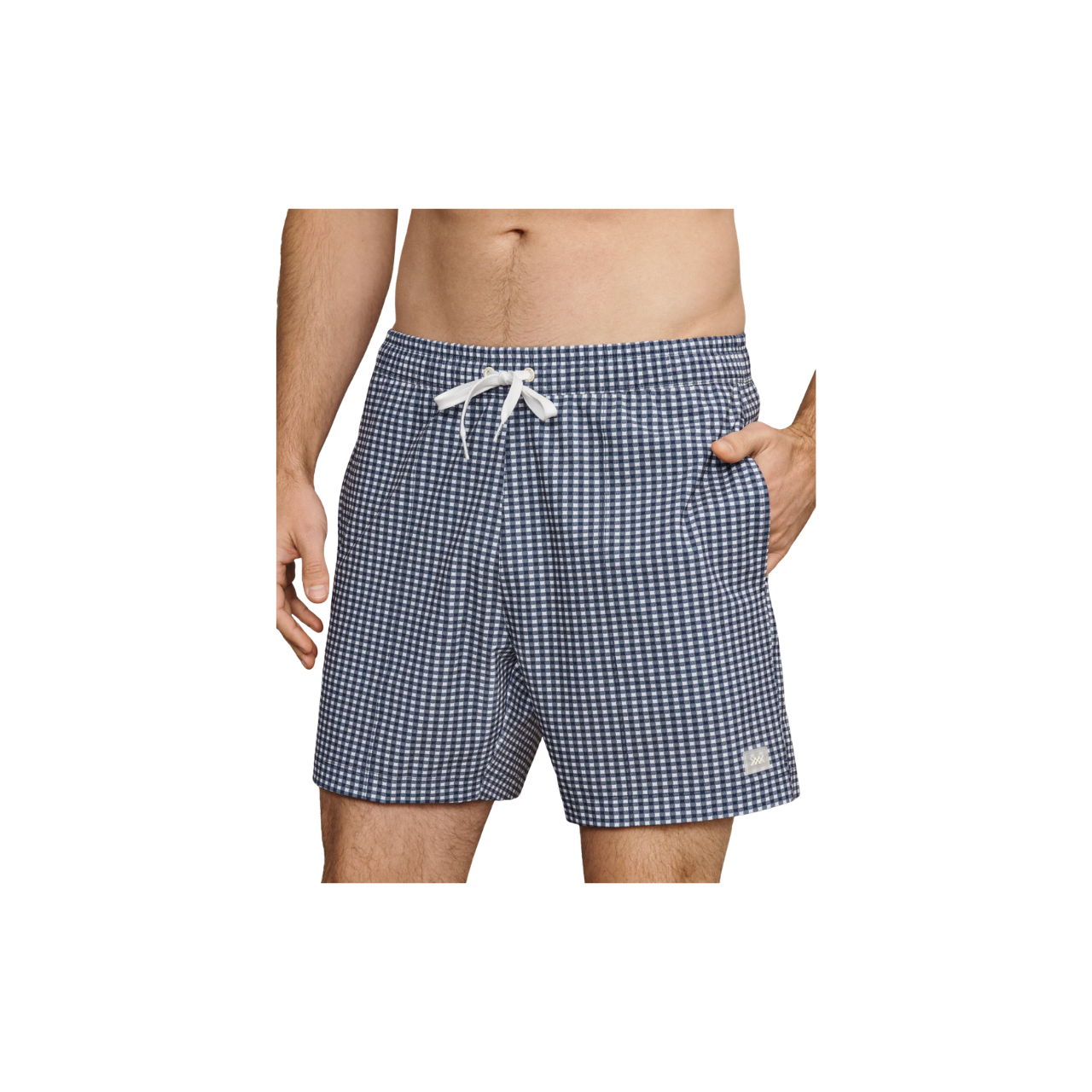 5.5" R&R Trunk - Lined - Navy Gingham