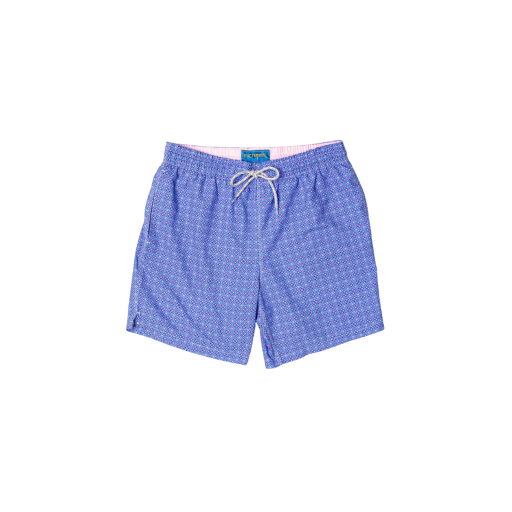 Mesh Liner Swim Trunks - Tiles Purple