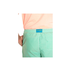 Mesh Liner Swim Trunks - Wave Print Aqua/Yellow