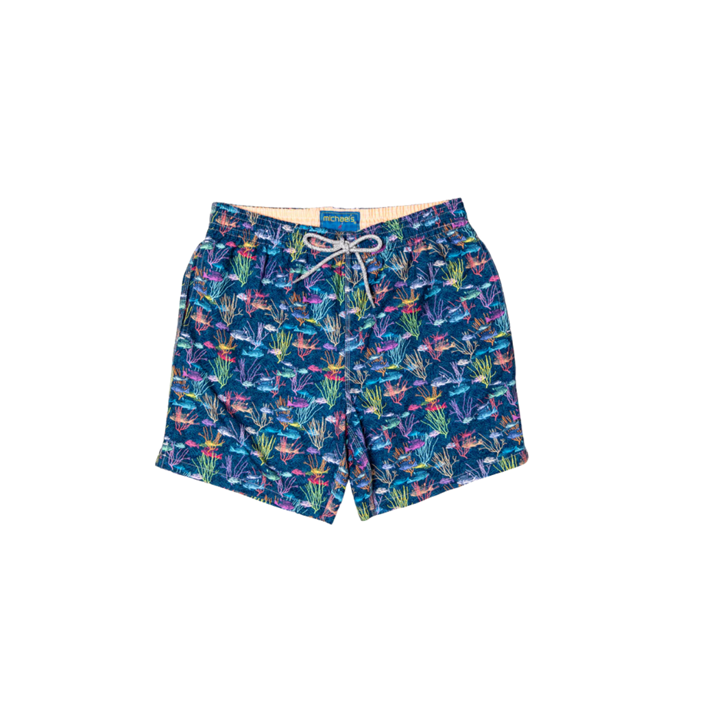 Mesh Liner Swim Trunks - School of Fish Navy