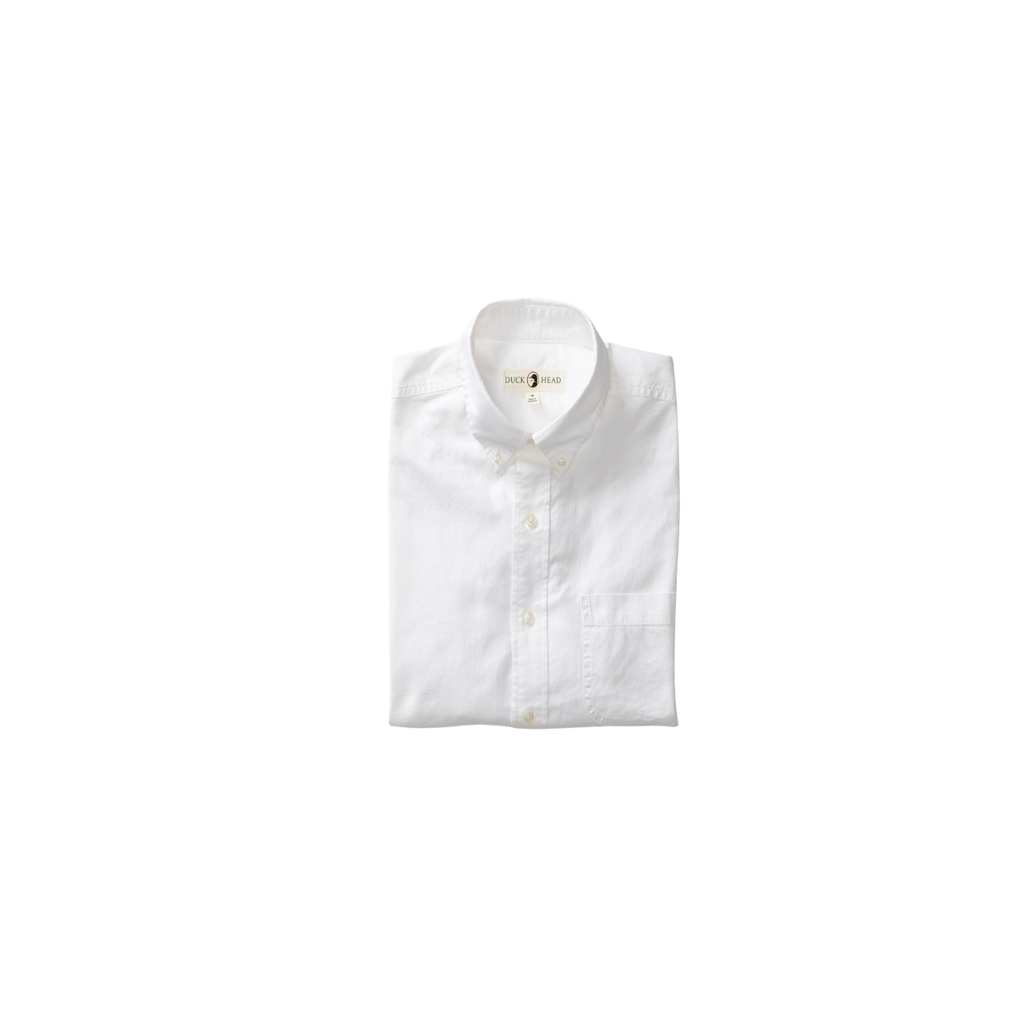 LS Cotton Oxford Sport Shirt - Morris Solid - White