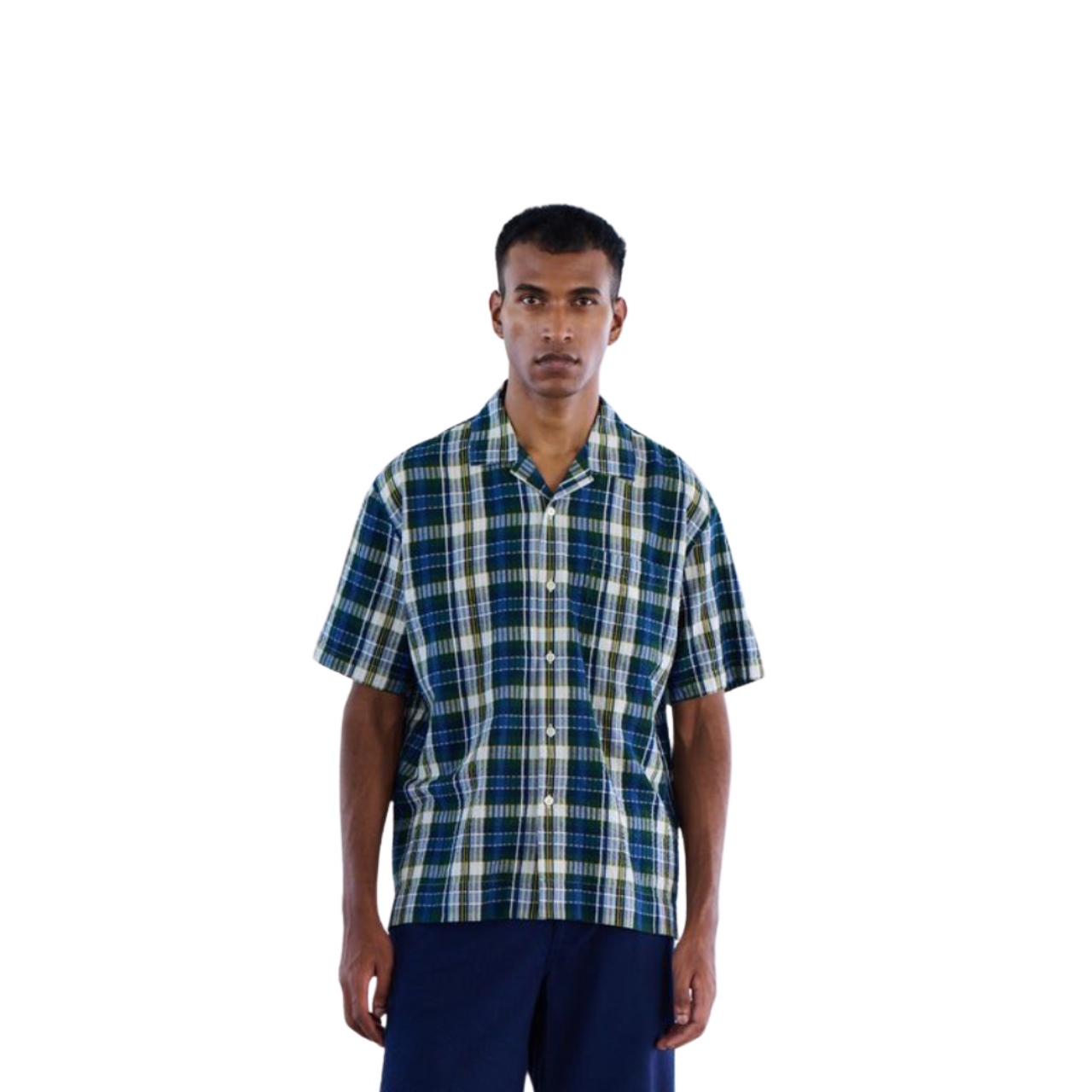 No 30 - Navy/Multi Check