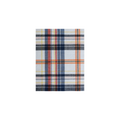No 6 - White/Navy Orange Check