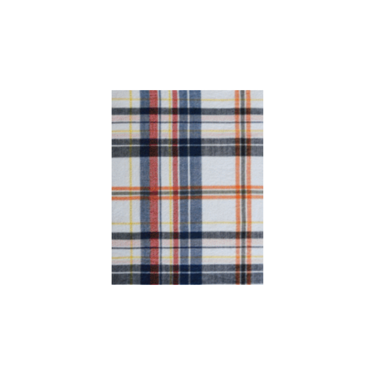 No 6 - White/Navy Orange Check