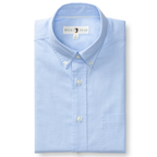 LS Cotton Oxford Sport Shirt - Morris Solid - Serenity Blue