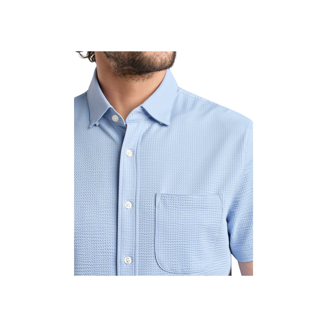 Commuter Seersucker SS Shirt - Light Blue