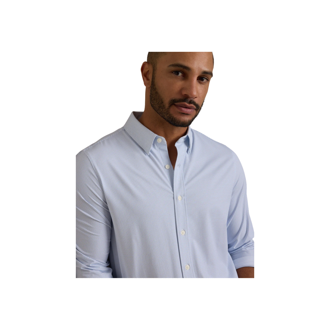 Commuter Shirt - Classic Fit - Light Blue Wave Geo