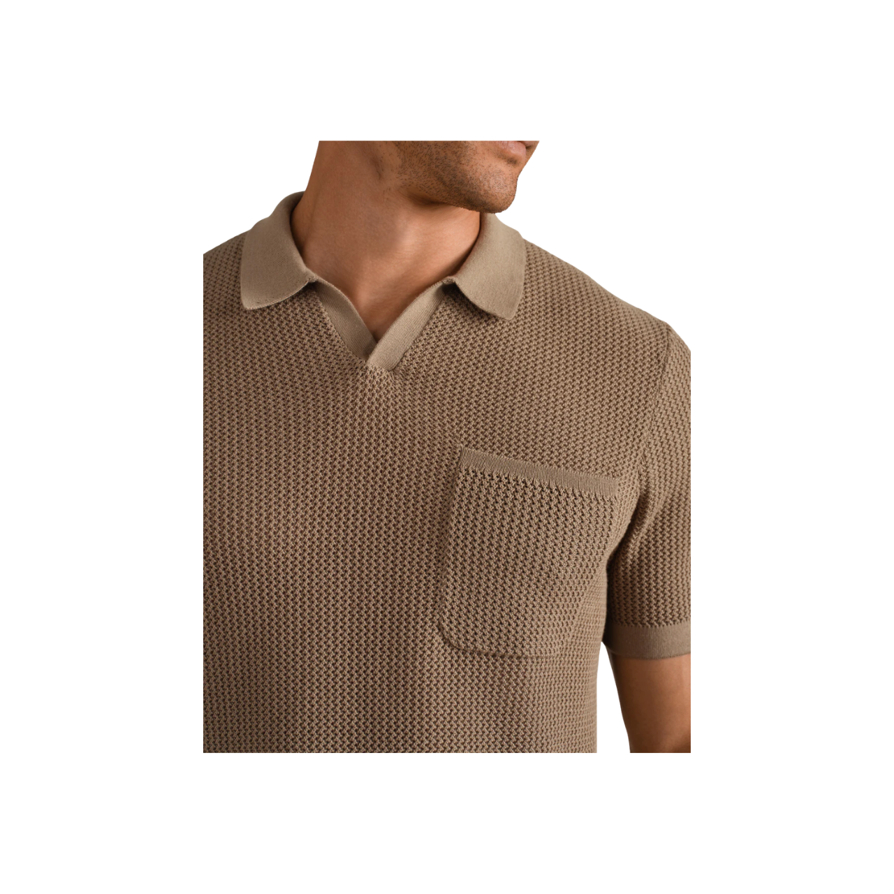 Coastal Johnny Collar Polo - Teak Brown