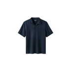 Casual Seersucker Polo - True Navy