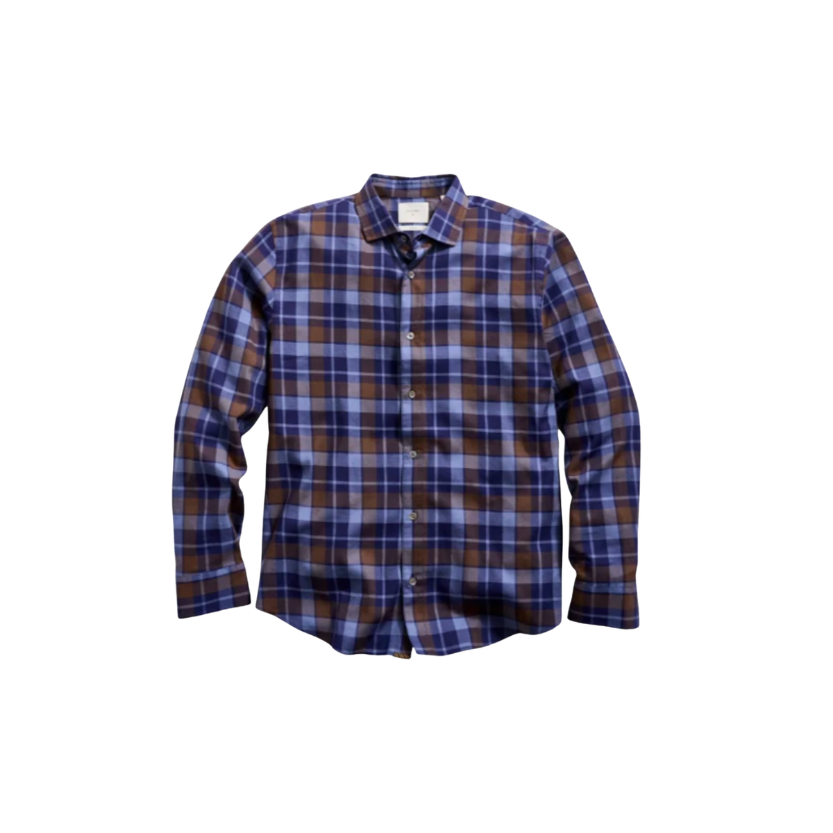Bold Melange Plaid Hutcheson Sport Shirt - Carbon Blue