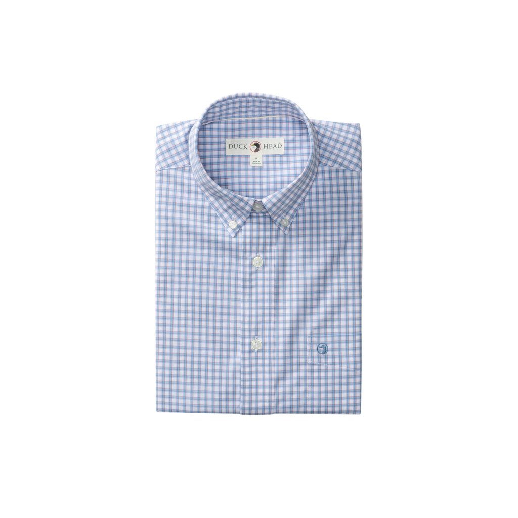 SS Performance Poplin Quinn Plaid - Serenity Blue
