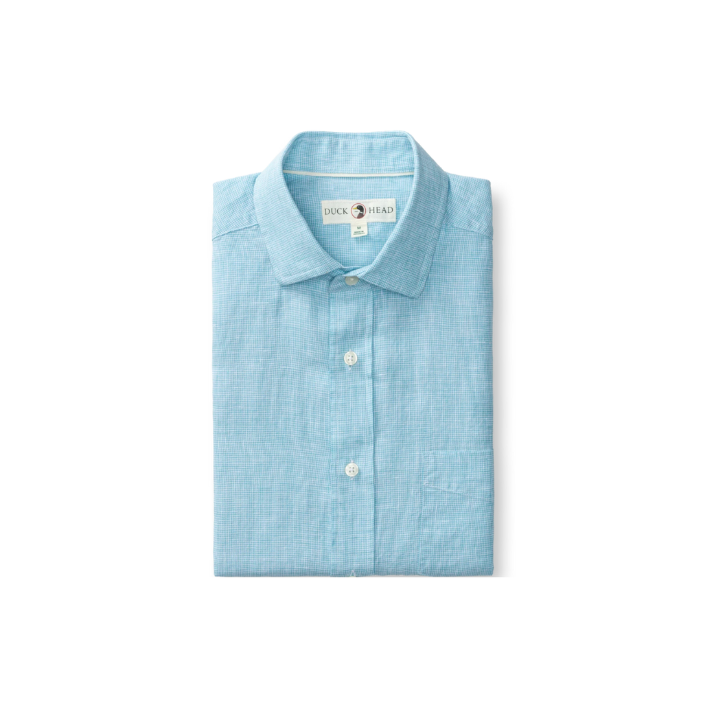 LS Linen Poplin Sport Shirt - Fenton - Lake Blue