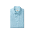 LS Linen Poplin Sport Shirt - Fenton - Lake Blue