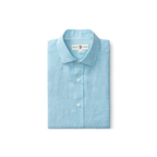 LS Linen Poplin Sport Shirt - Fenton - Lake Blue