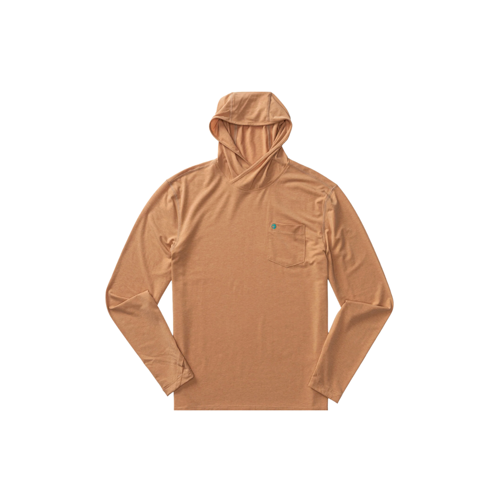 LS Windward Performance Hooded T-Shirt - Clay Heather