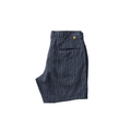 7" Gold School Linen Short - Navy Stripe